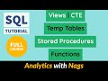 Views | CTE | Stored Procedures | Functions SQL Full Course | SQL Tutorial For Beginners (9/11)