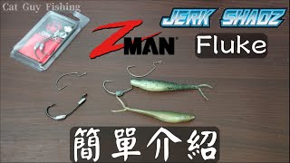 ZMAN Fluke簡單介紹【ZMAN Jerk Shadz】【路亞】【曲柄鉤夾鉛】【水中動態】【underwater】