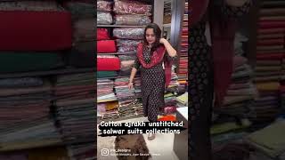 Cotton ajrakh unstitched salwar suits collections. Tomorrow morning 8am video