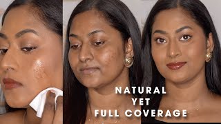 HOW I ACHIEVE NATURAL YET FULL COVERAGE MAKEUP | Acne prone \u0026 Hyperpigmented Skin |