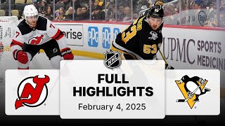 NHL Highlights | Devils vs. Penguins | February 04, 2025