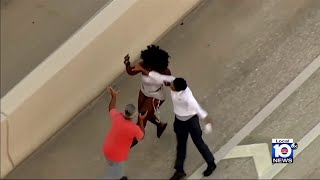 Woman arrested after attacking man on MacArthur Causeway in Miami