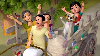 நாங்கள் சந்தைக்குப் போகிறோமே - Wheels on the cart | Tamil Rhymes for Children | Infobells