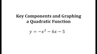 Determine Key Components and Graph a Quadratic Function y=-x^2-6x-5