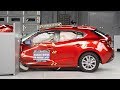 2014 Mazda 3 hatchback driver-side small overlap IIHS crash test