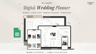 Ultimate Wedding Planner Spreadsheet — Budget, Guest List, Seating Plan & More (Full Walkthrough)