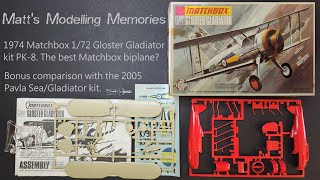 The best Matchbox biplane? 1974 Matchbox 1/72 Gloster Gladiator unboxing, review, Pavla comparison.