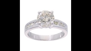 9ct White Gold 2.35ct Diamond Solitaire Ring