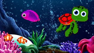 Lullaby. Calming Undersea Animation.  Aquarium . Soothing fishes 🐟 Baby Sleep Music.