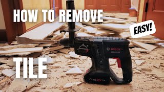 How to Remove Tile Flooring in Minutes | Bosch GBH18V-20 SDS-plus Rotary Hammer Chisel