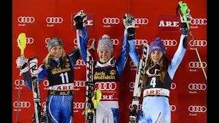Mikaela Shiffrin first win (SL Åre 2012)
