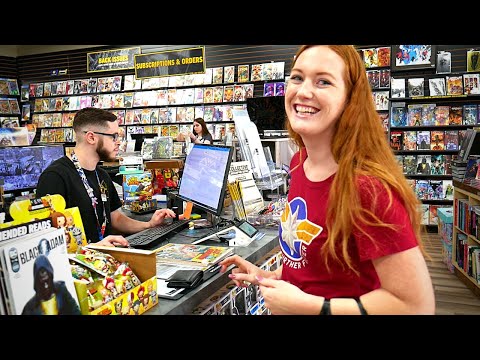 Go to 2 comic book stores with 100! Husband vs. Marry! Who got the best mics?