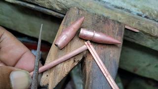 Bullet ring making ! How to make a bullet copper ring