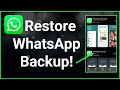 How To Use Whatsapp Backup To Restore Messages From iPhone Storage