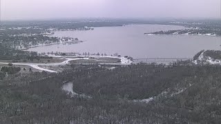 Rare lake effect snow happening in North Texas