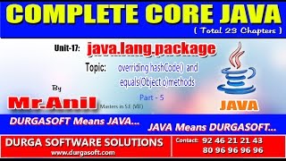Core Java - java.lang.package - overriding hashCode() and equals(Object o)methods Part-5
