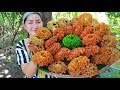 Yummy Crispy Lotus Flower Cookies Cake - Lotus Flower Cake Cooking - Cooking With Sros