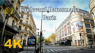 Walking in Paris, Paris second Lockdown  - Boulevard Haussmann