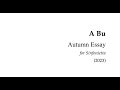 A Bu - Autumn Essay for Sinfonietta (2023)