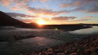 【ニュージーランド】 ファタロア川の夕景　Whataroa River New Zealand　(2018.10)