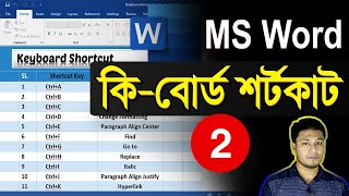 MS Word Shortcut Keys A to Z Bangla Tutorial Part-2 | Microsoft Word Keyboard Shortcuts | শর্টকাট