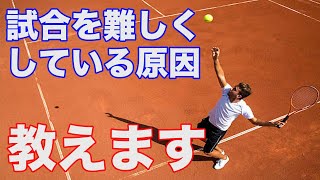 テニス試合　勝てない人は内容を難しくしている