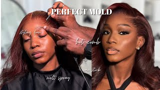 WHAT I DO TO PREVENT THE LACE FROM LIFTING | how to mold hairline