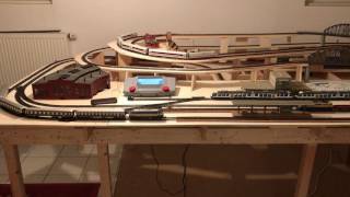 Weiterer Testlauf der Märklin Blockstrecke nach Einbau einer weiteren Brücke