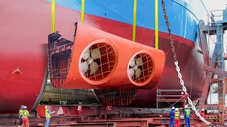 Crazy Process of Repairing & Replacing Massive Ship Thrusters