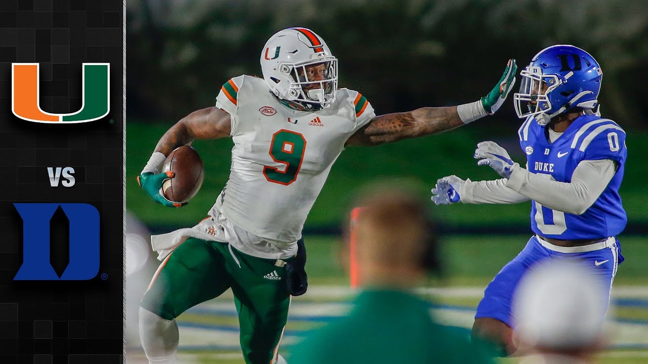 Miami Vs. Duke Football Highlights (2020) - YouTube