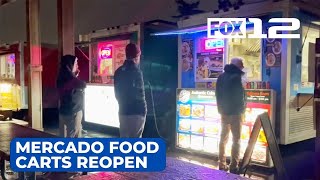 3 weeks after fire, Portland Mercado food carts reopen