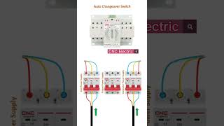 Three Phase Auto Changeover Switch Connection Diagram with Grid&Generator&Output Power Supply