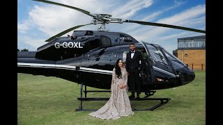 Royal Filming (Asian Wedding Videography & Cinematography)  Bride & Groom entry in Helicopter