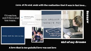 Yoongi's intertextuality in songs / Yoonmin breakup theory Part 2 (Yoongi's pov)