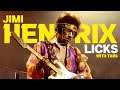 10 Jimi Hendrix licks with TAB (Jimi Hendrix Guitar Lesson)