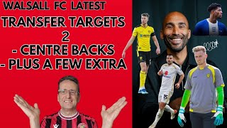 Transfer Targets 2 - Centre Backs plus a few more