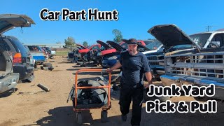 Picking and Pulling Auto Parts at a Junkyard