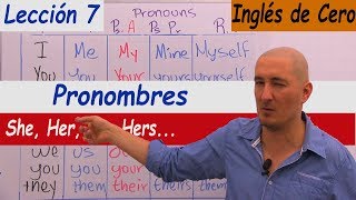 PRONOMBRES: personales, objeto,posesivos(cúal es la diferencia entre ellos), part 1, lección 7