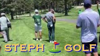 Stephen Curry, Dell & Seth 🏌🏽‍♂️⛳️ at American Century Championship Holes 1-4, Edgewood Tahoe
