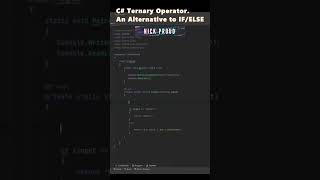 C# Ternary Operator - An Alternative to IF/ELSE Statements