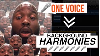 HOW TO MAKE BACKGROUND HARMONIES FROM ONE LEAD VOICE | AFROBEAT TUTORIAL | LOGIC PRO X MIXING TRICK