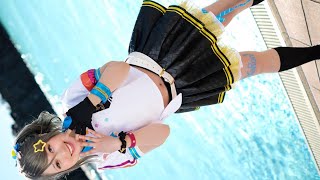 【Love Live】渡辺 曜 posing for cosplay making video.Japanese anime culture【Watanabe You】