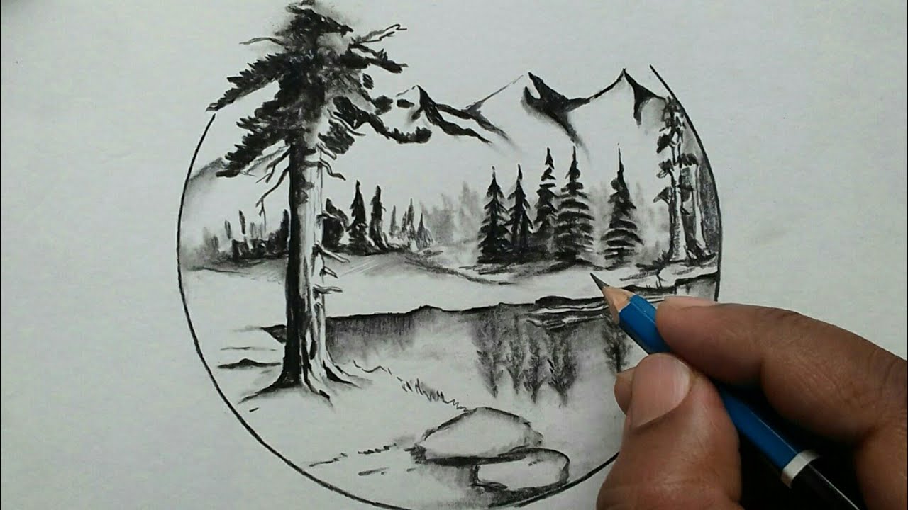 Cómo Dibujar Hermosos Paisajes Dibujo De La Naturaleza / Paso A Paso ...