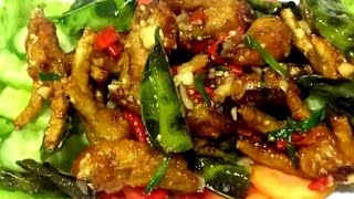 ជេីងមាន់លីងអំបិលម្ទេស  Popular food cambodai  (khmer food)