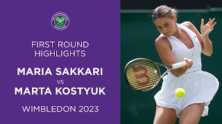 Maria Sakkari vs Marta Kostyuk | First Round Highlights | Wimbledon 2023