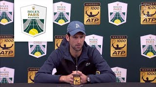 Press conference : Novak Djokovic after his defeat in the final | Rolex Paris Masters 2018