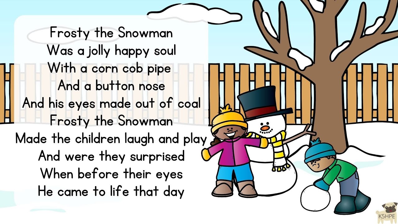 Music: Frosty The Snowman, Vocal Music Education, Singing Festive ...