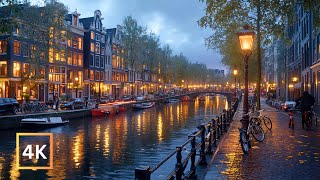 Walking in Amsterdam 4K HDR – Day \u0026 Night Tour