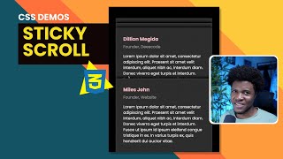 Sticky Card Scroll CSS Tutorial