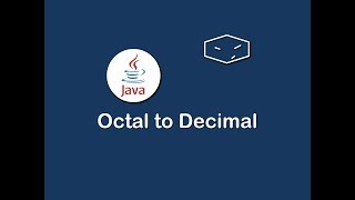 octal to decimal in java